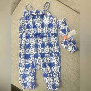 Gymboree baby girl romper w/ bow size 3-6